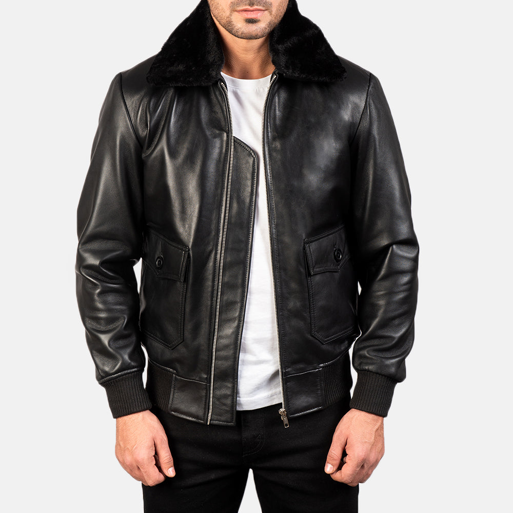 Mens Soft Leather Ma-1 Varsity Bomber Jacket Review Mens MA-1 Slim
