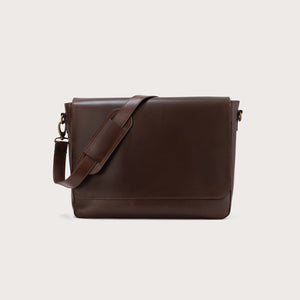 Carismatico Vintage Braune Leder Kuriertasche