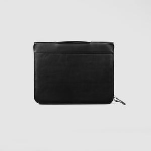 Eclectic Schwarze Leder Folio Tasche